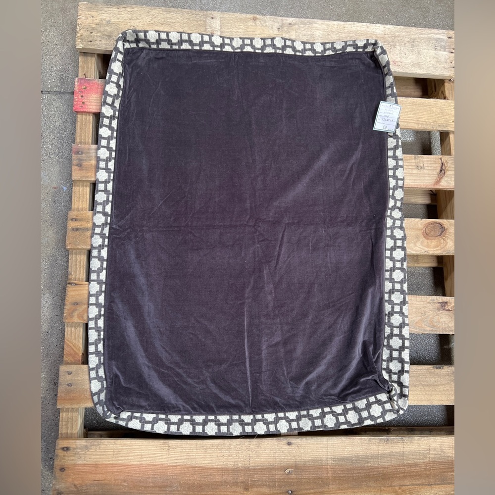 27 x 35 Custom made Gray velvet Dog Bed Cover